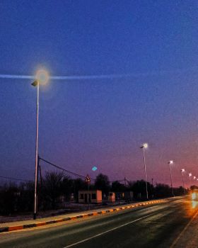 201911博兹瓦纳80W太阳能路灯项目